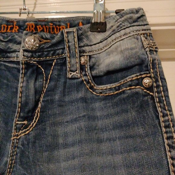 Rock Revival Boris Midrise Straight Leg Denim Jeans 26 - Picture 8 of 16